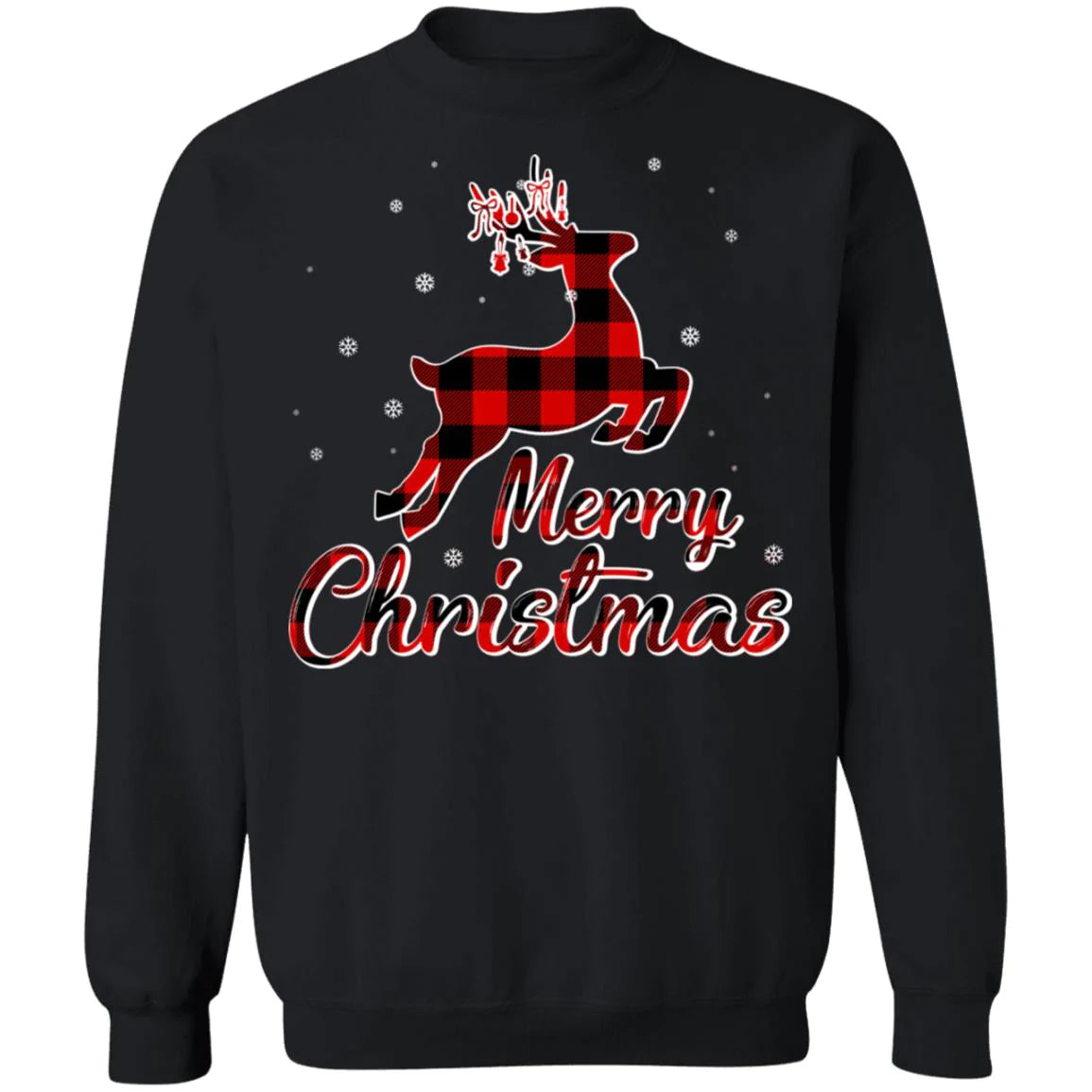 Merry christmas buffalo plaid Christmas Sweater - Holiday Gift product image 2