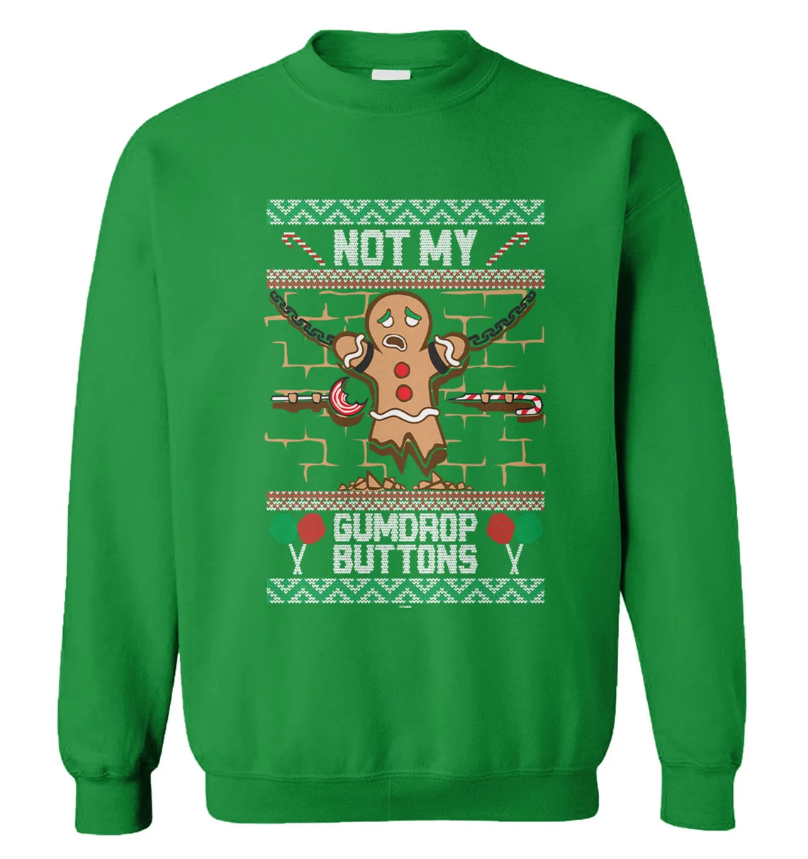 Gingerbread not my gumdrop buttons Christmas Sweater - Holiday Gift product image 2