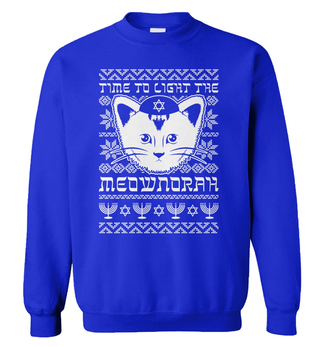 Time to light the Meownorah Christmas Sweater - Holiday Gift product image 2