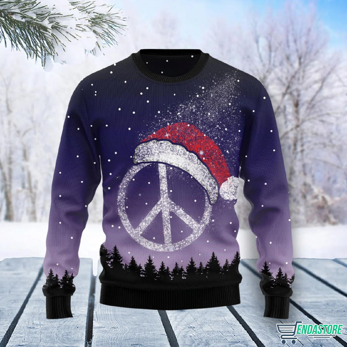 Peace Hippie 3D Ugly Christmas Sweater - Holiday Gift product image