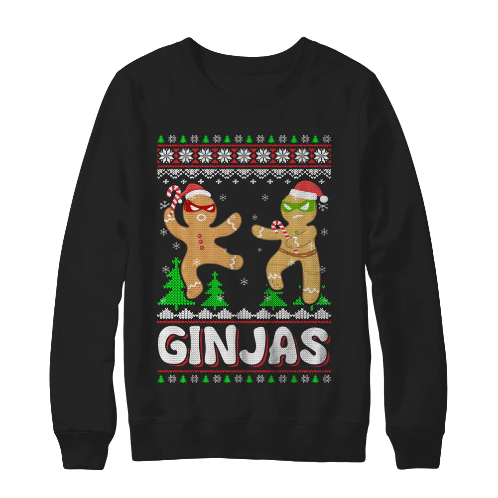 Ginjas gingerbread ninjas Christmas Sweater - Holiday Gift product image 2