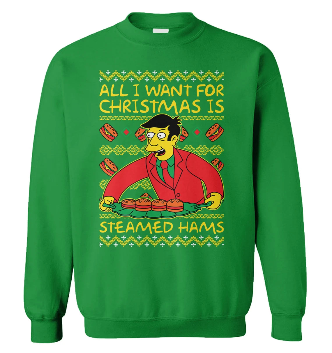 All i want for christmas is steamed hams Christmas Sweater - Holiday Gift product image 2