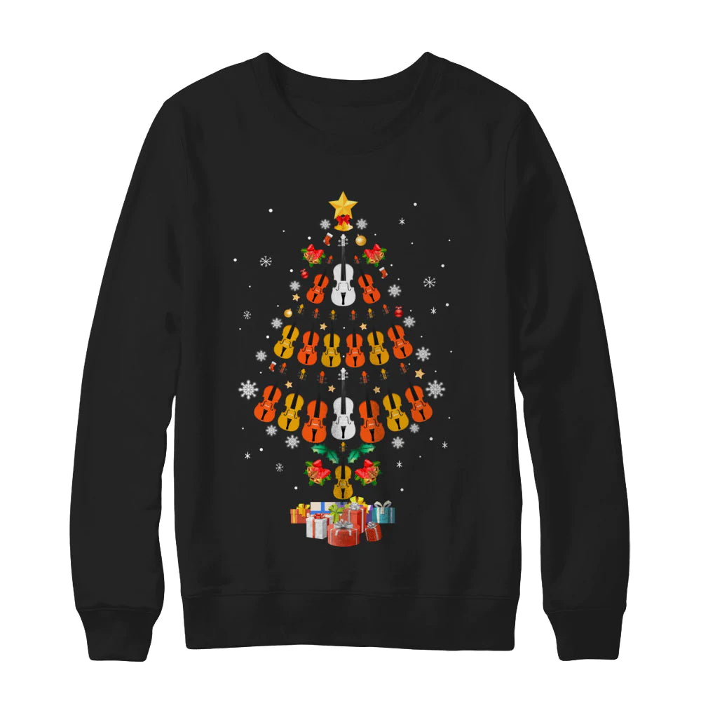 Music violin Christmas tree Christmas Sweater - Holiday Gift product image 2