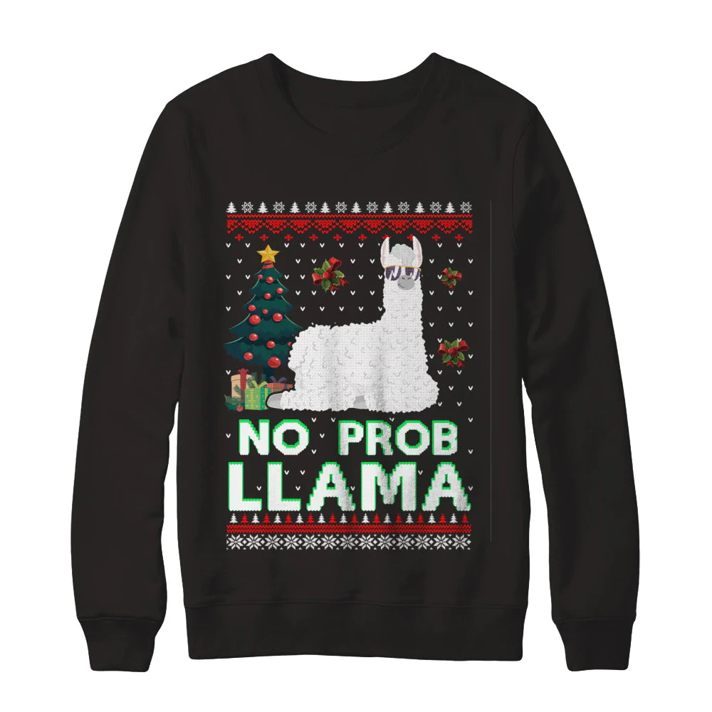 No prob llama Christmas Sweater - Holiday Gift product image 2