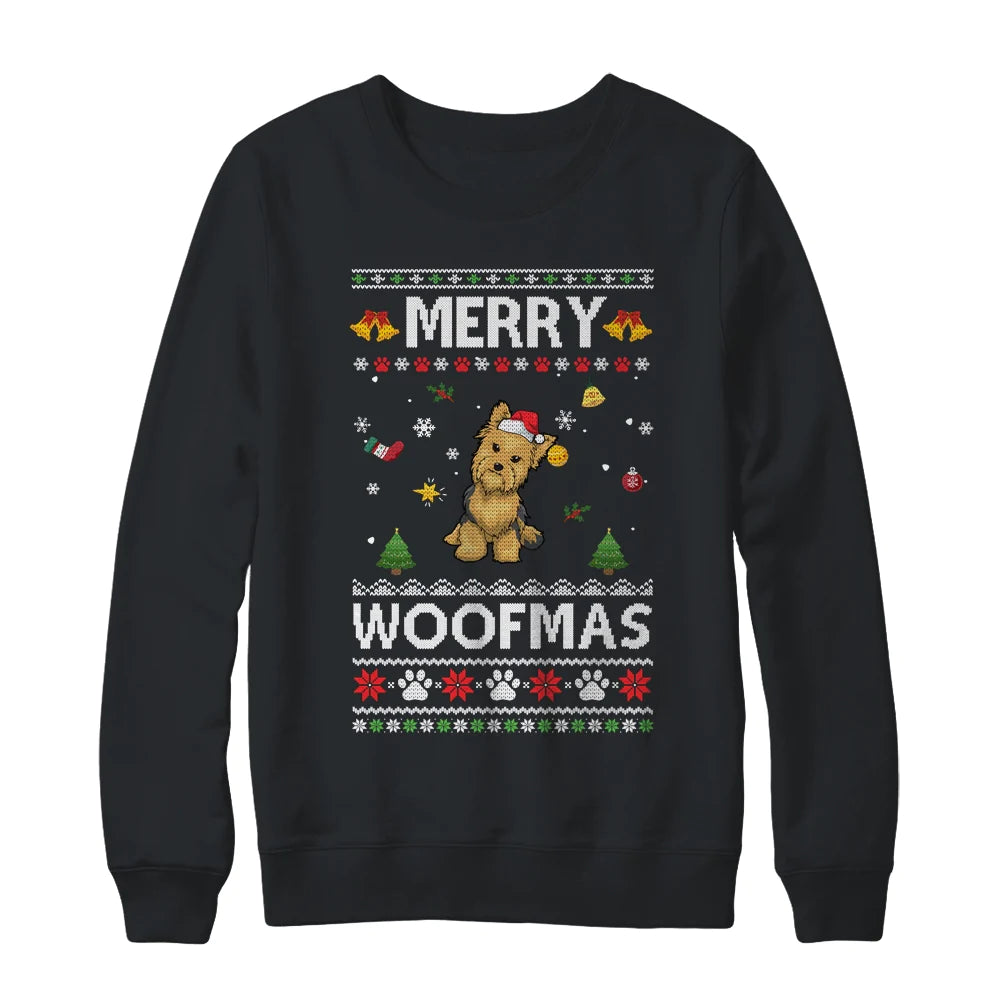 Merry woofmas yorkie santa Christmas Sweater - Holiday Gift product image 2