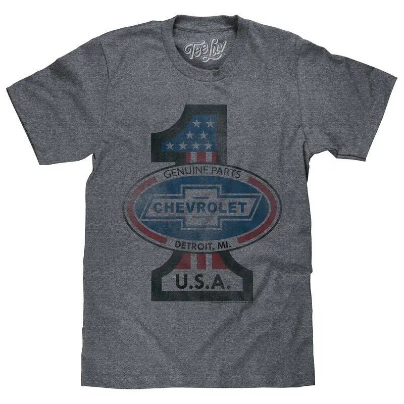 #1 Chevrolet Gray - Adult & Kids T-Shirts, Sweatshirts & Hoodies apparel design preview 1