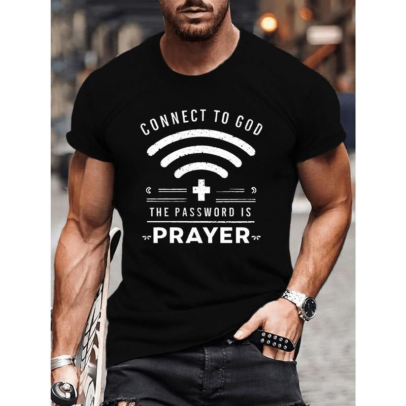 1 Pc 100% Cotton CONNECT GOD Print Crew Neck Short - Adult & Kids T-Shirts, Sweatshirts & Hoodies apparel design preview 1