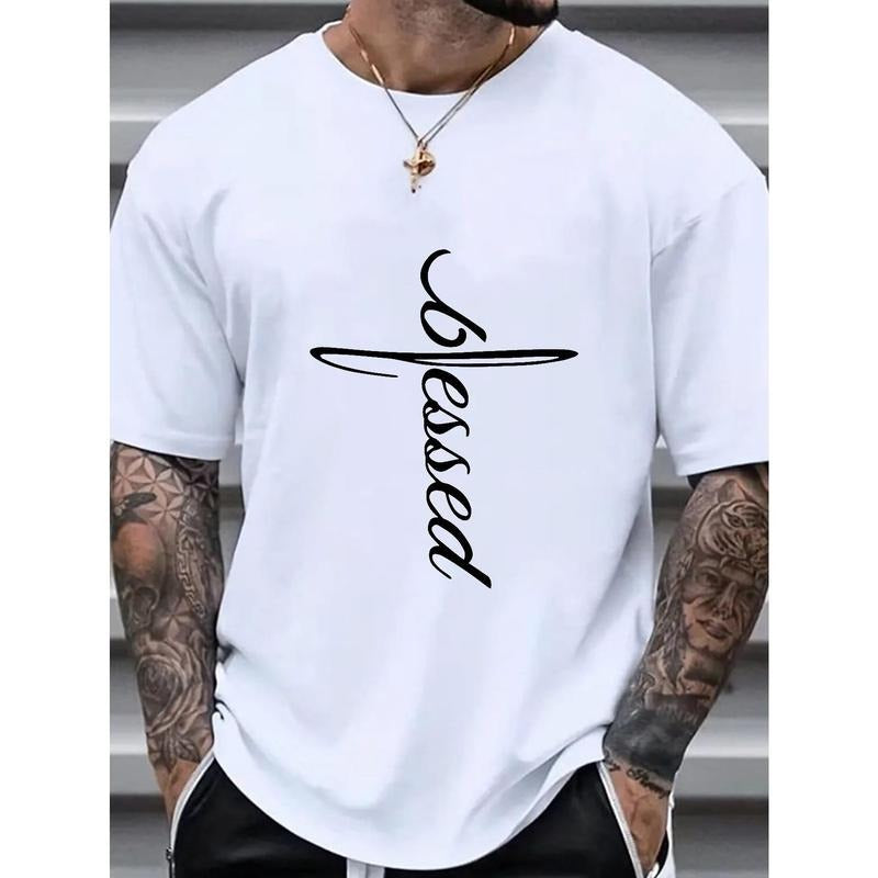 1 Pc 100% Cotton Stylistic Cross Shaped "Blessed" - Adult & Kids T-Shirts, Sweatshirts & Hoodies apparel design preview 1