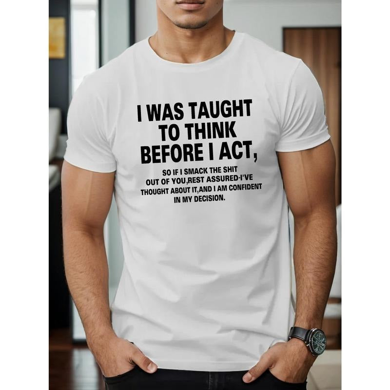 1 Pc 100% Cotton THINK BEFORE I ACT Letter Print - Adult & Kids T-Shirts, Sweatshirts & Hoodies apparel design preview 1