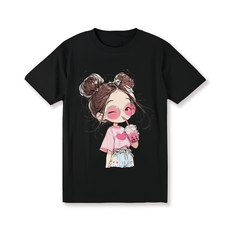 100% Cartoon Cute Printed Short Sleeve Round Neck - Adult & Kids T-Shirts, Sweatshirts & Hoodies apparel design preview 1