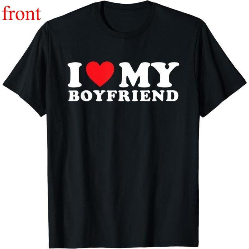 [100% Cotton] Cotton]I Love My Boyfriend I Heart BF - Adult & Kids T-Shirts, Sweatshirts & Hoodies apparel design preview 1