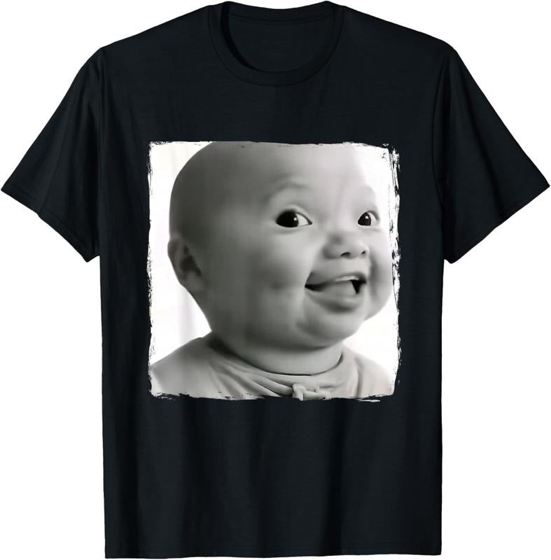 100% Cotton AI Baby Holding Back Laugh Funny Viral - Adult & Kids T-Shirts, Sweatshirts & Hoodies apparel design preview 1