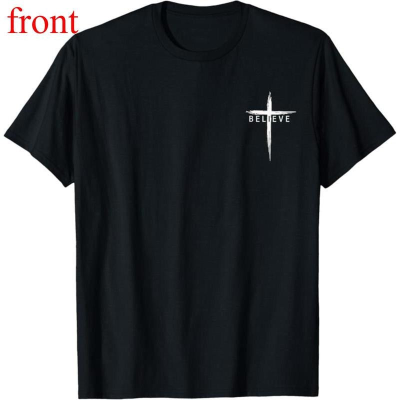 100% Cotton Believe Christian Cross Jesus Christ - Adult & Kids T-Shirts, Sweatshirts & Hoodies apparel design preview 1