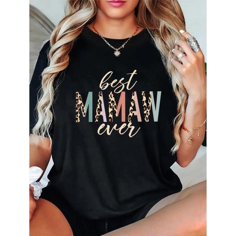 100% Cotton Best Mamaw Ever Leopard Print Casual - Adult & Kids T-Shirts, Sweatshirts & Hoodies apparel design preview 1