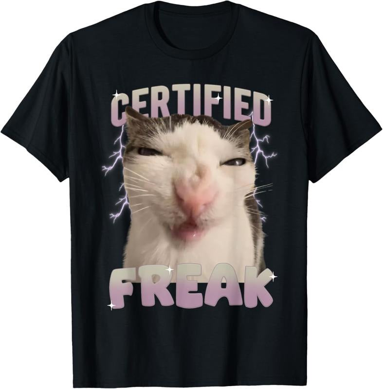 100% Cotton Cat Meme Certified Freak Eat Cement - Adult & Kids T-Shirts, Sweatshirts & Hoodies apparel design preview 1