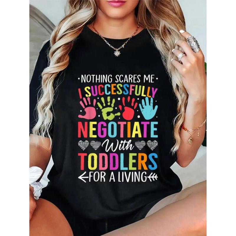 100% Cotton Childcare Teacher Negotiate Daycare - Adult & Kids T-Shirts, Sweatshirts & Hoodies apparel design preview 1