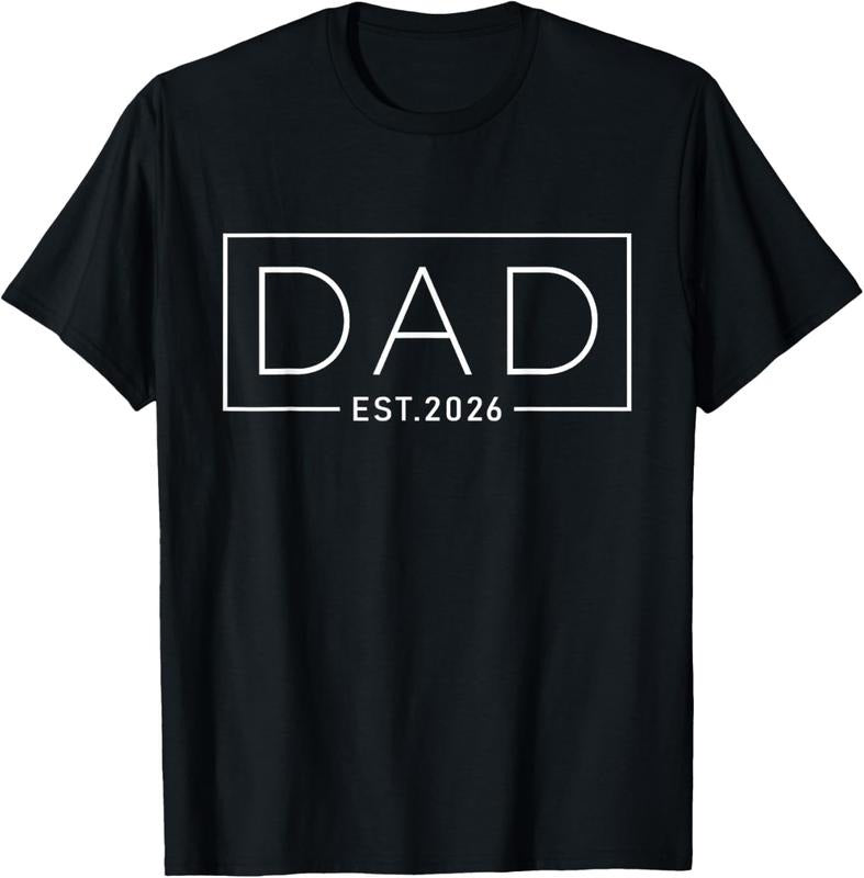 100% Cotton Dad Est. 2026 Expect Baby Father New - Adult & Kids T-Shirts, Sweatshirts & Hoodies apparel design preview 1