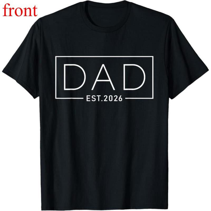 100% Cotton Dad Est. 2026 Expect Baby Father New 02 - Adult & Kids T-Shirts, Sweatshirts & Hoodies apparel design preview 1