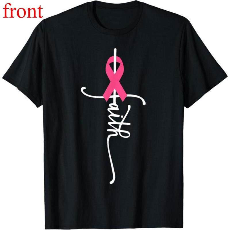 100% Cotton Breast Cancer Faith Awareness 02 - Adult & Kids T-Shirts, Sweatshirts & Hoodies apparel design preview 1