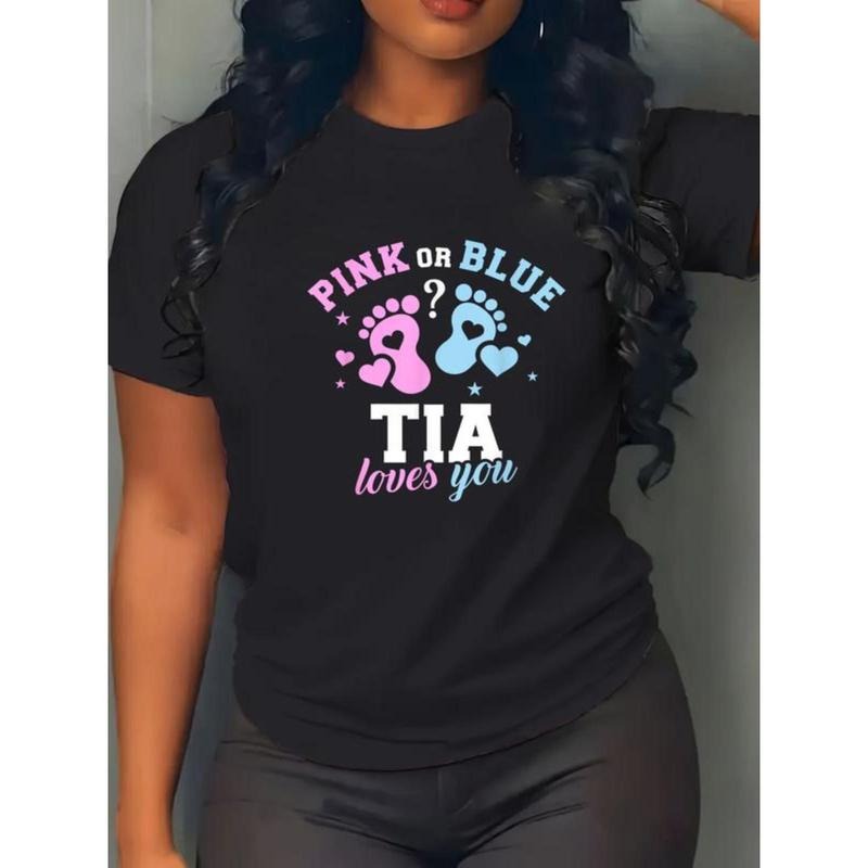 100% Cotton Gender Reveal Tia Aunt - Adult & Kids T-Shirts, Sweatshirts & Hoodies apparel design preview 1