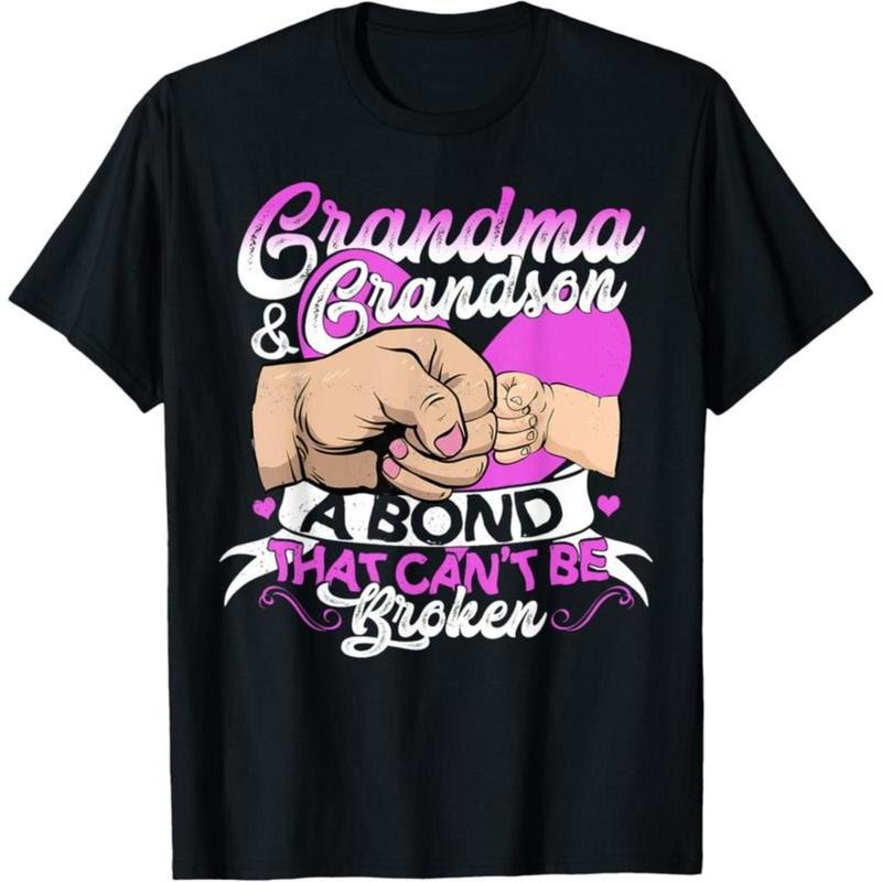 100% Cotton Grandparents Grandma Grandson Funny - Adult & Kids T-Shirts, Sweatshirts & Hoodies apparel design preview 1