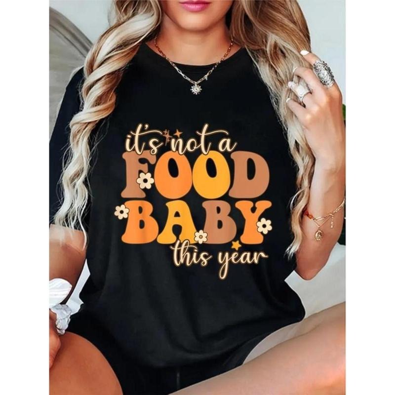 100% Cotton Not Food Baby This Year Thanksgiving - Adult & Kids T-Shirts, Sweatshirts & Hoodies apparel design preview 1