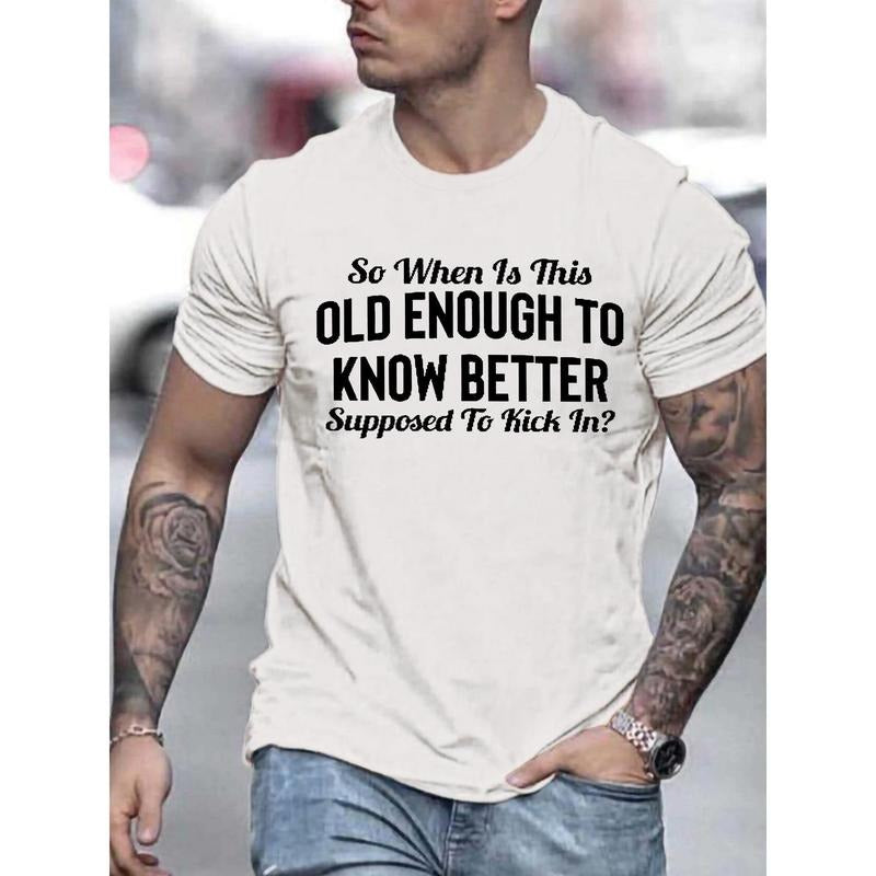 100% Cotton Casual Crew Neck "Old Enough Know Better" - Adult & Kids T-Shirts, Sweatshirts & Hoodies apparel design preview 1