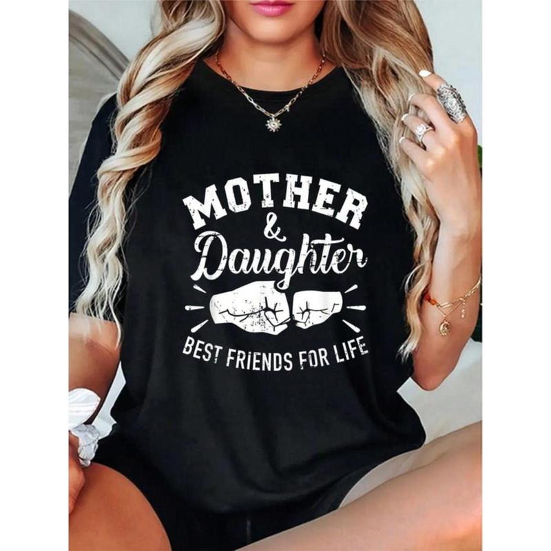 100% Cotton Mother Daughter Best Friends Life Mom - Adult & Kids T-Shirts, Sweatshirts & Hoodies apparel design preview 1