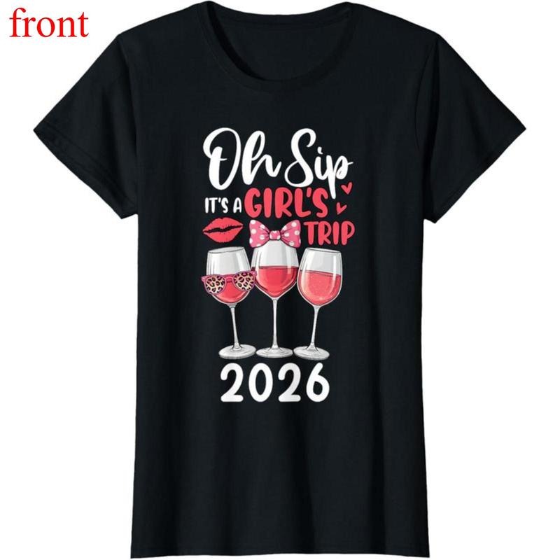 100% Cotton Oh Sip 'S Trip 2026 Travel Group Party - Adult & Kids T-Shirts, Sweatshirts & Hoodies apparel design preview 1