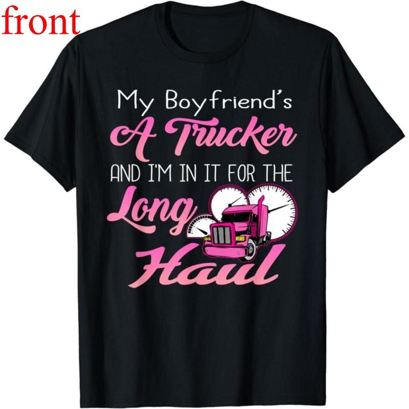 100% Cotton Proud Truck Drivers Girlfriend Wife - Adult & Kids T-Shirts, Sweatshirts & Hoodies apparel design preview 1