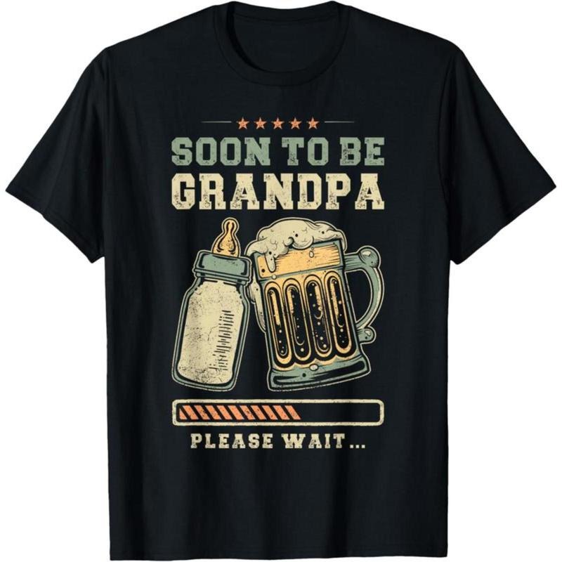 100% Cotton Soon Be Grandpa Announcement Expecting - Adult & Kids T-Shirts, Sweatshirts & Hoodies apparel design preview 1