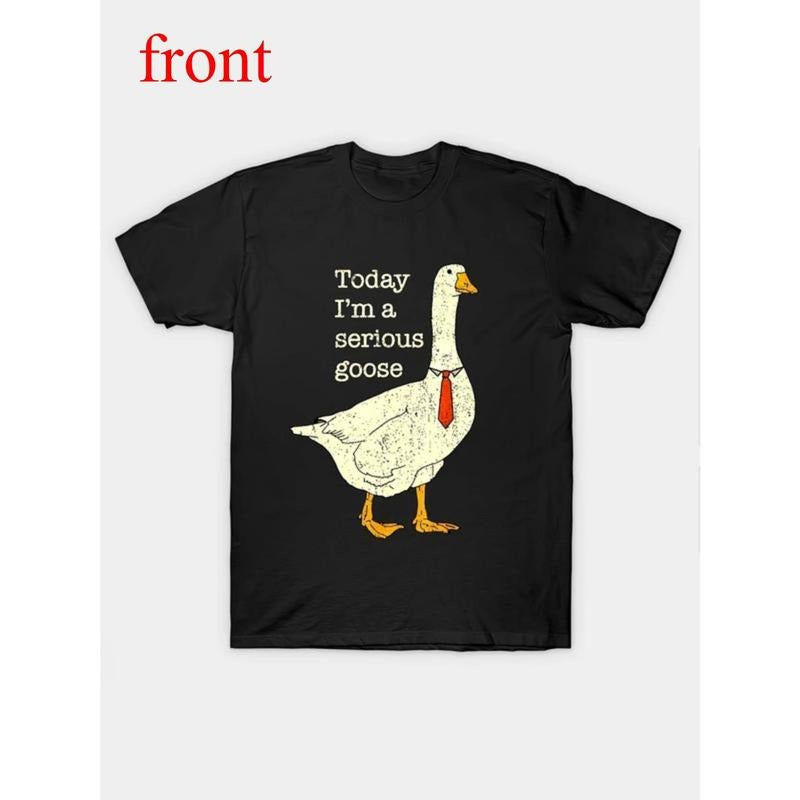 100% Cotton Today I'M Serious Goose Funny Front Print - Adult & Kids T-Shirts, Sweatshirts & Hoodies apparel design preview 1