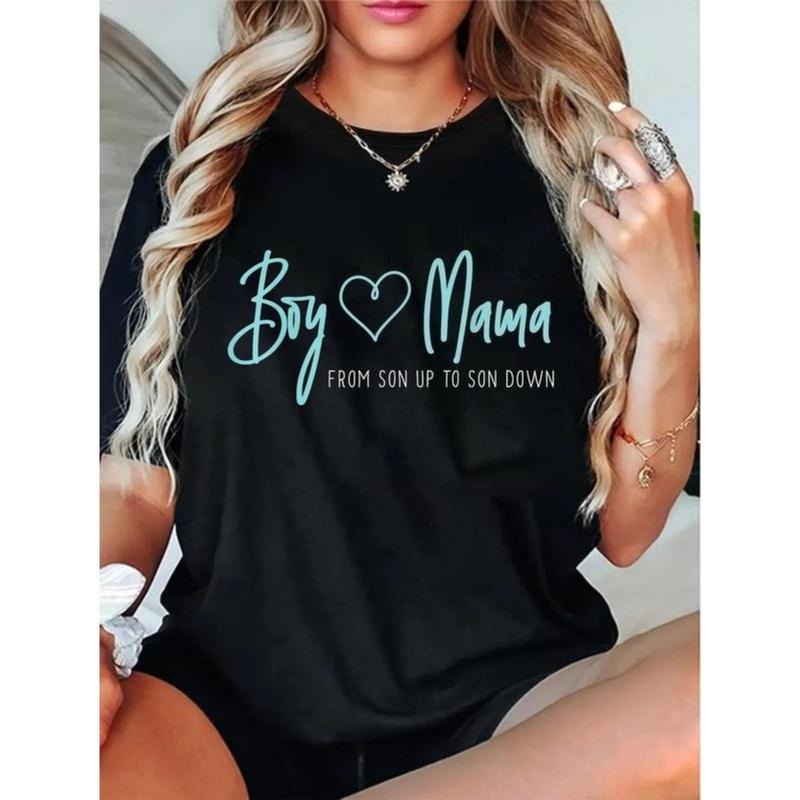 100% Cotton Boy Mama Son Up Down Mother Mom Casual - Adult & Kids T-Shirts, Sweatshirts & Hoodies apparel design preview 1
