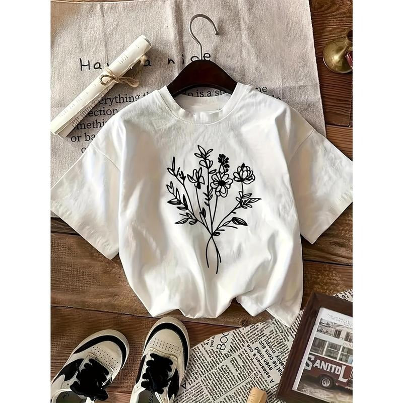 100% Cotton Floral Print Soft Breathable Machine - Adult & Kids T-Shirts, Sweatshirts & Hoodies apparel design preview 1