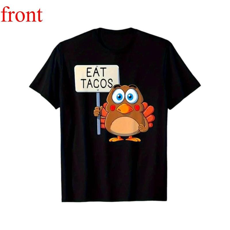 100% Cotton Thanksgiving Turkey Eats Mexican Chicken - Adult & Kids T-Shirts, Sweatshirts & Hoodies apparel design preview 1