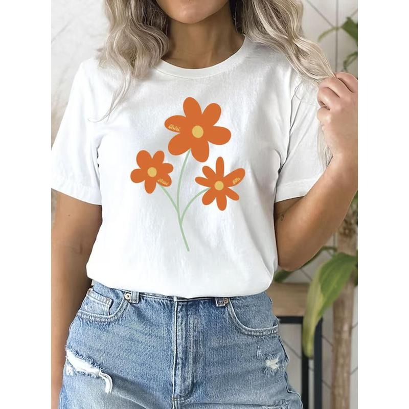100% Pure Vibrant Orange Blossom Floral Pattern - Adult & Kids T-Shirts, Sweatshirts & Hoodies apparel design preview 1