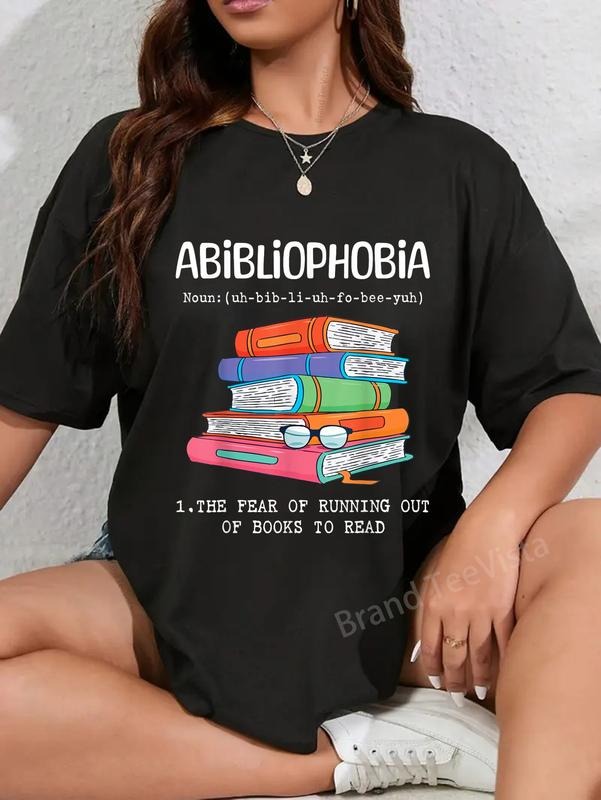 100% Cotton Abibliophobia Fear Running Out Books Read - Adult & Kids T-Shirts, Sweatshirts & Hoodies apparel design preview 1