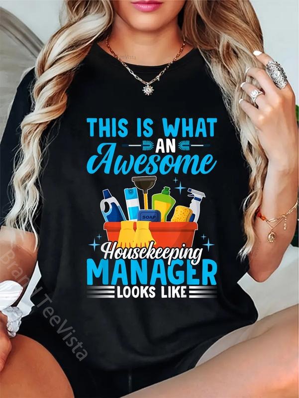 100% Cotton Awesome Housekeeping Manager Expert - Adult & Kids T-Shirts, Sweatshirts & Hoodies apparel design preview 1