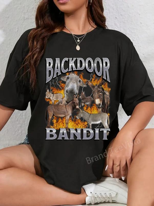 100% Cotton Backdoor Eats Funny Offensive Donkey Meme - Adult & Kids T-Shirts, Sweatshirts & Hoodies apparel design preview 1