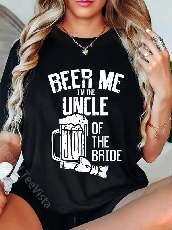 100% Cotton Beer Me Im Uncle Bride Wedding Party - Adult & Kids T-Shirts, Sweatshirts & Hoodies apparel design preview 1