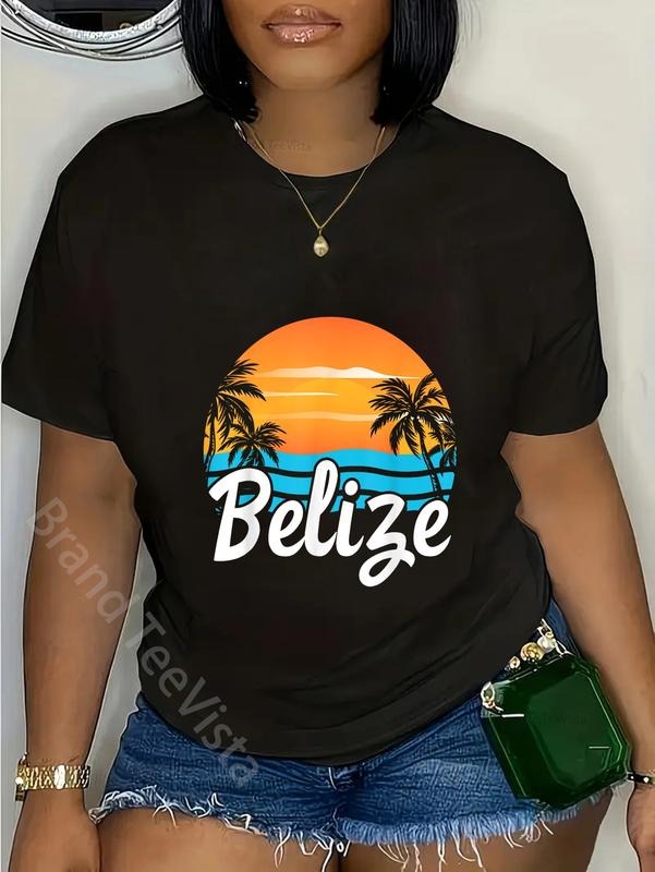 100% Cotton Belize Souvenir Tropical Beach Sunset - Adult & Kids T-Shirts, Sweatshirts & Hoodies apparel design preview 1