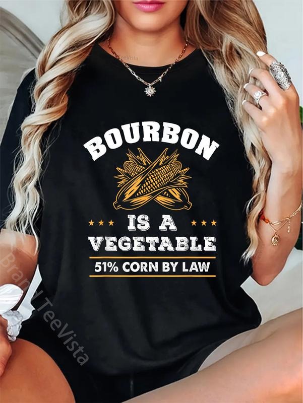 100% Cotton Bourbon Is Vegetable Whiskey Funny - Adult & Kids T-Shirts, Sweatshirts & Hoodies apparel design preview 1