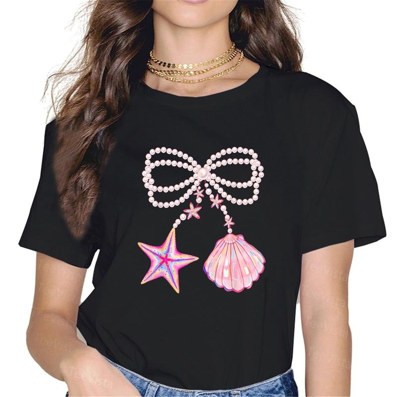 100% Cotton Clam Pearl Coquette Seashell Beach Summer - Adult & Kids T-Shirts, Sweatshirts & Hoodies apparel design preview 1