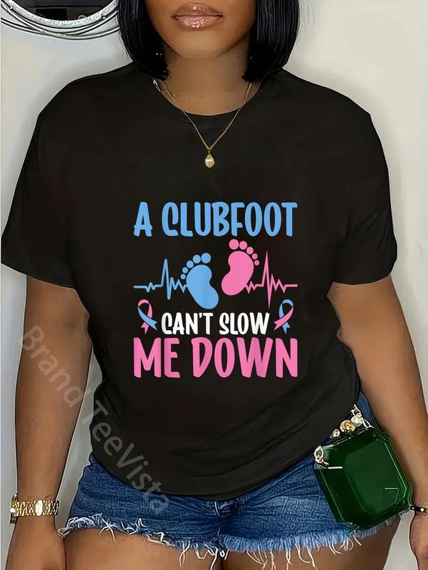 100% Cotton Clubfoot Awareness Can'T Slow Me Down - Adult & Kids T-Shirts, Sweatshirts & Hoodies apparel design preview 1