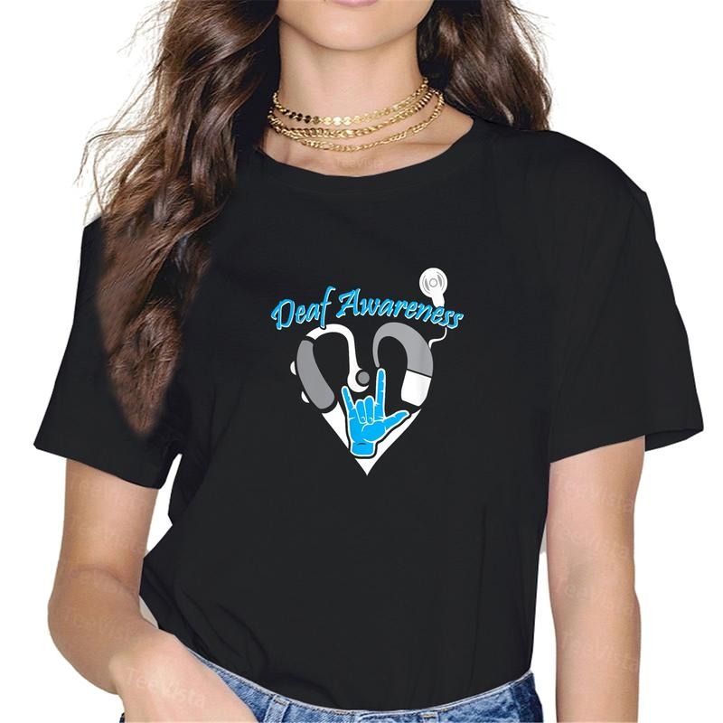 100% Cotton Deaf Awareness Hearing Aid ASL Cochlear - Adult & Kids T-Shirts, Sweatshirts & Hoodies apparel design preview 1