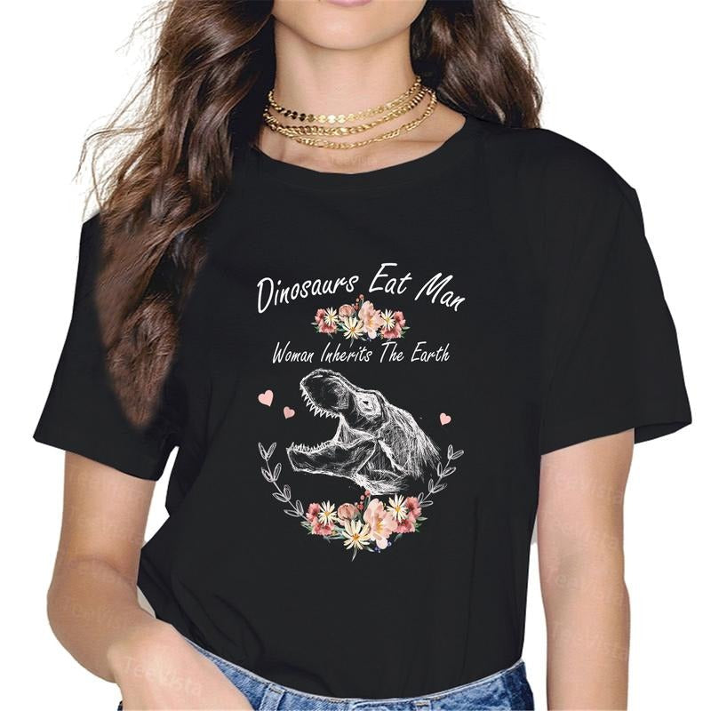 100% Cotton Dinosaurs Eat Man Woman Inherits Earth 02 - Adult & Kids T-Shirts, Sweatshirts & Hoodies apparel design preview 1