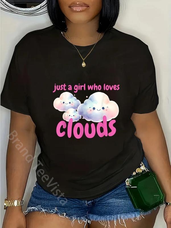 100% Cotton Funny Just Girl Who Loves Clouds - Adult & Kids T-Shirts, Sweatshirts & Hoodies apparel design preview 1