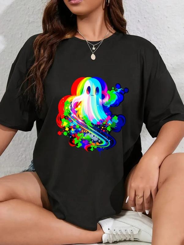 100% Cotton Ghost Trippy Vaporwave Halloween Techno - Adult & Kids T-Shirts, Sweatshirts & Hoodies apparel design preview 1