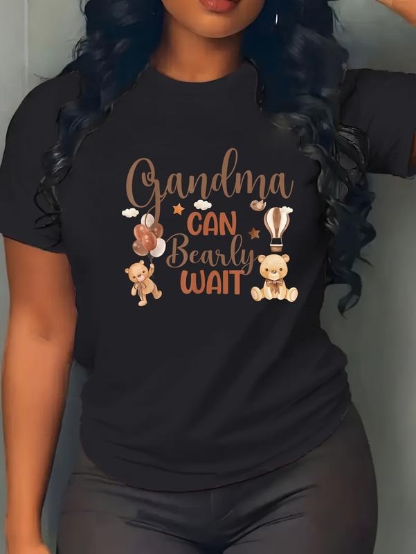 100% Cotton Grandma Can Bearly Wait Bear Gender - Adult & Kids T-Shirts, Sweatshirts & Hoodies apparel design preview 1
