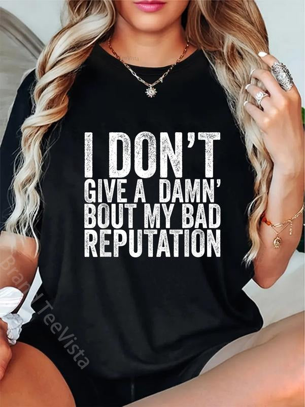 100% Cotton I Don'T Give Damn About My Bad Reputation - Adult & Kids T-Shirts, Sweatshirts & Hoodies apparel design preview 1